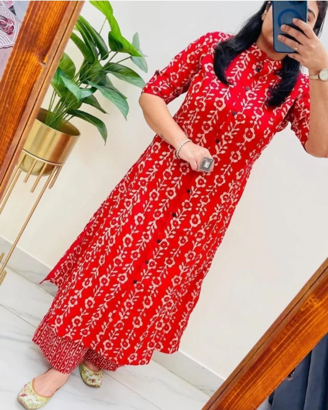 Women's Cotton Jaipuri Floral Print Floral Print Co-Ords Set