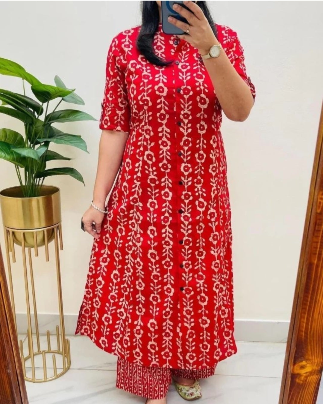 Women's Cotton Jaipuri Floral Print Floral Print Co-Ords Set