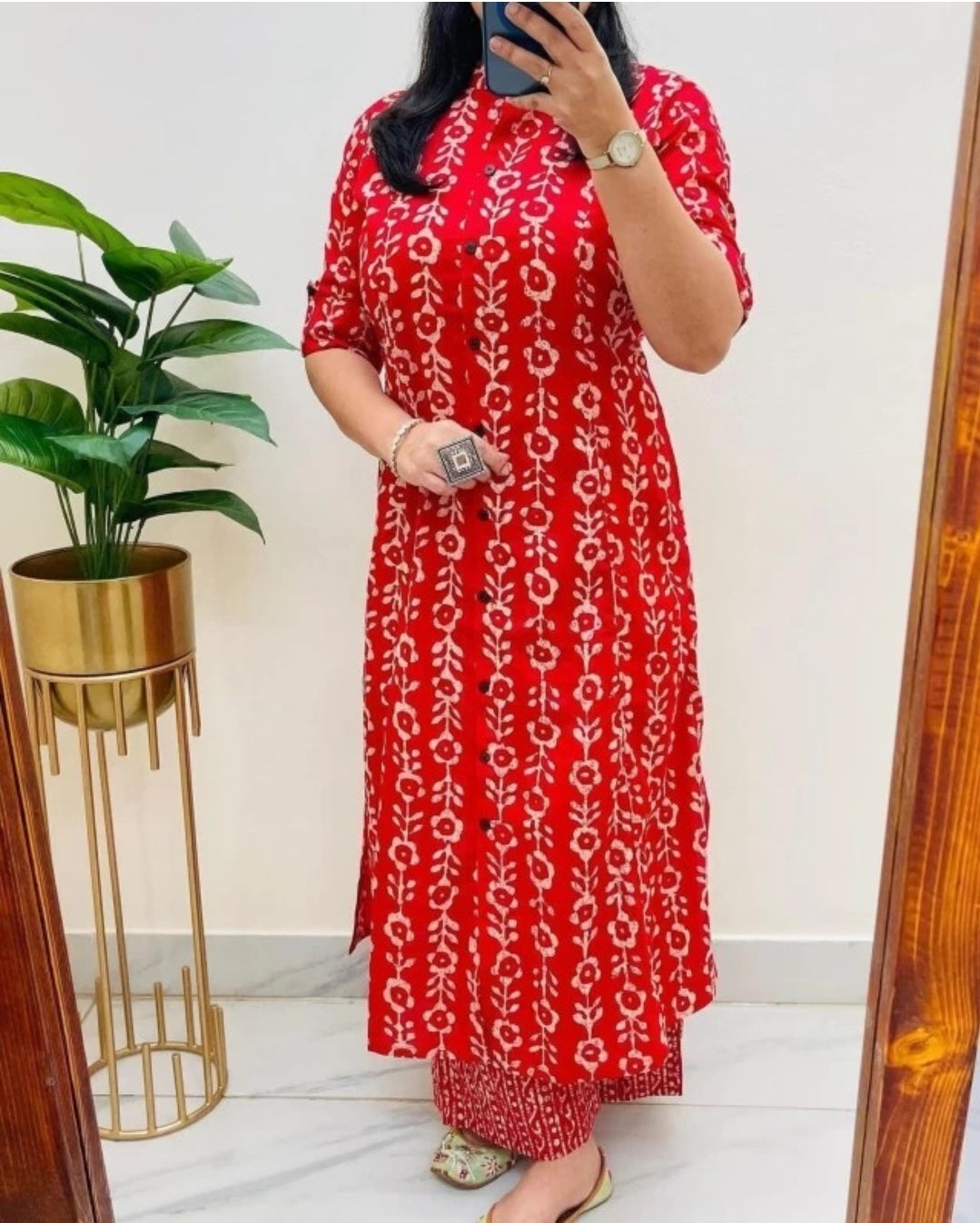 Women's Cotton Jaipuri Floral Print Floral Print Co-Ords Set