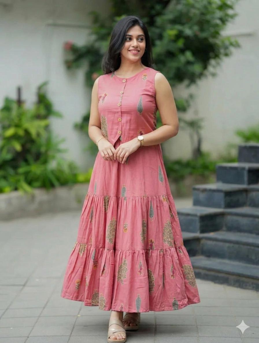 Rosy Blush top with skirt set