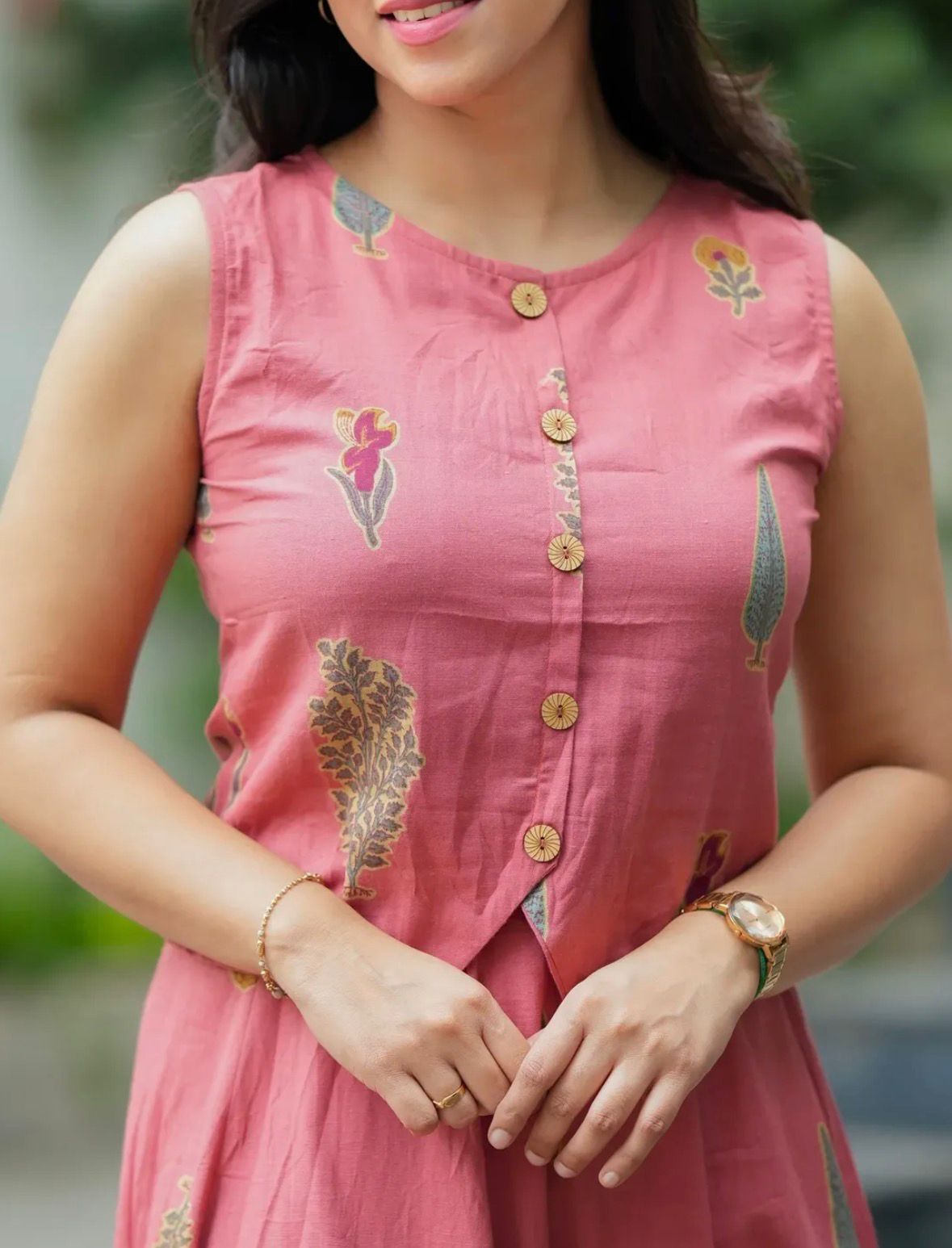 Rosy Blush top with skirt set
