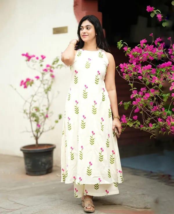 Cotton Printed Kurta Pant Set