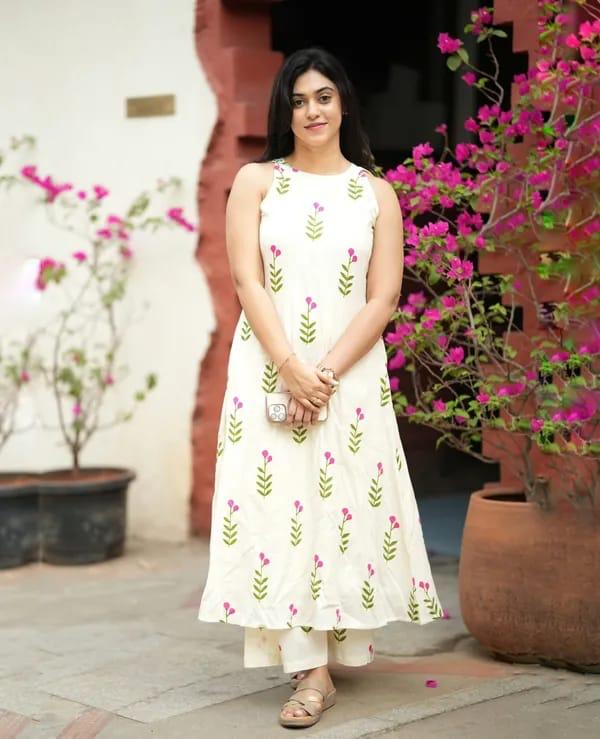 Cotton Printed Kurta Pant Set